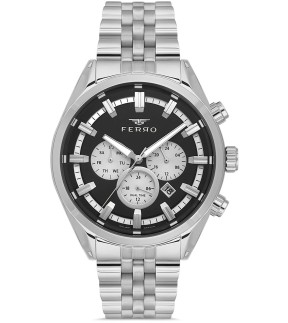 FERRO Multifunction Silver Stainless Steel Bracelet FM11507AWT-A2