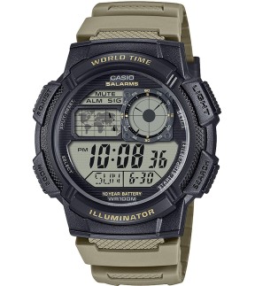CASIO Collection Beige Rubber Strap AE-1000W-5AVEF