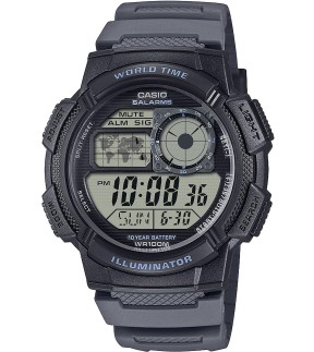 CASIO Collection Grey Rubber Strap AE-1000W-8AVEF