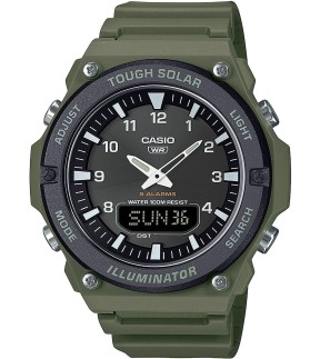 CASIO Collection Solar Green Rubber Strap AQ-S820W-3BVEF