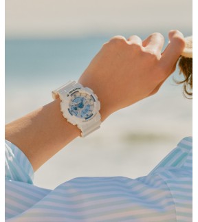 Ρολόι CASIO G-Shock Με Λευκό Καουτσούκ Λουράκι GA-110HDS-7AER