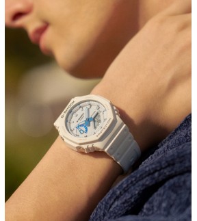 Ρολόι CASIO G-Shock Με Λευκό Καουτσούκ Λουράκι GA-2100HDS-7AER