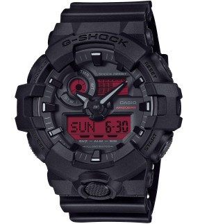 Ρολόι CASIO G-Shock Με Μαύρο Καουτσούκ Λουράκι GA-700BBR-1AER