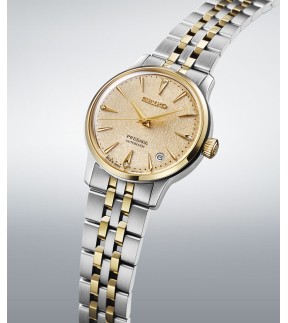 Ρολόι SEIKO Presage 'Frozen Daiquiri' Cocktail Time Με Αυτόματο Μηχανισμό Και Δίχρωμο Μπρασελέ SRPL64J1