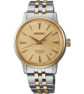 Ρολόι SEIKO Presage 'Frozen Daiquiri' Cocktail Time Με Αυτόματο Μηχανισμό Και Δίχρωμο Μπρασελέ SRPL64J1