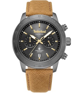 TIMBERLAND Raynham Multifunction Brown Leather Strap TDWGF0075102