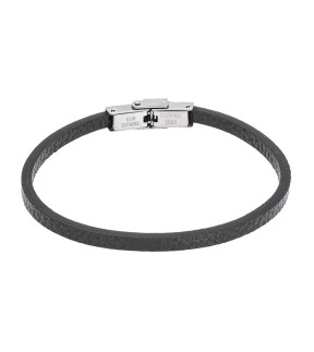 SENZA Leather And Steel Bracelet SSD4995BK