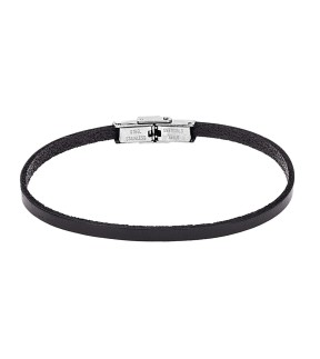 SENZA Leather And Steel Bracelet SSD4995BN