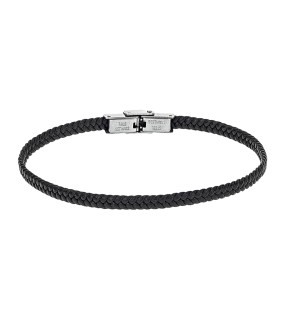 SENZA Leather And Steel Bracelet SSD5024BK