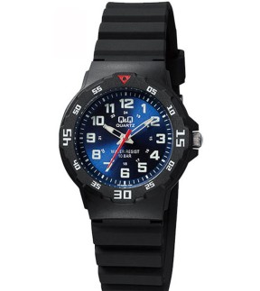 Q&Q Black Rubber Strap VR19J005Y