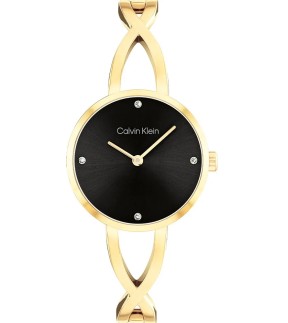 Ρολόι CALVIN KLEIN Sculpted Με Κίτρινο Χρυσό Ατσάλινο Μπρασελέ 25100059