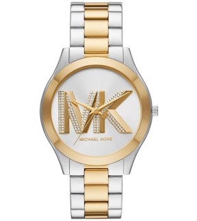 Ρολόι MICHAEL KORS Slim Runway Με Κίτρινο Χρυσό-Ασημί Ατσάλινο Μπρασελέ MK4735
