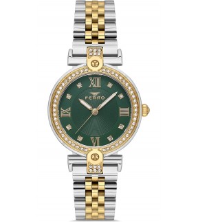FERRO Yellow Gold-Silver Stainless Steel Bracelet FL21390AWT-D6