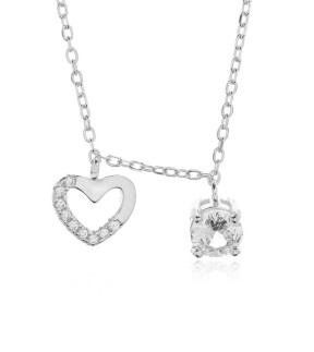 JOOLS 925 Silver Necklace With Stones ERC-9728NEW-N.1