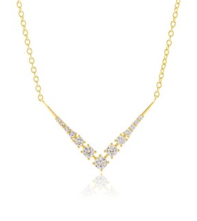 JOOLS Women Yellow Gold Silver 925 Necklace With Stones JD32853-5YG