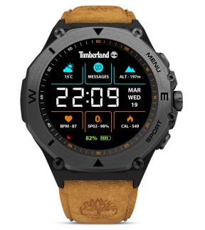 Ρολόι TIMBERLAND Trail Force S2 Set Smartwatch Με Καφέ Δερμάτινο Λουράκι TDIGB00898X0