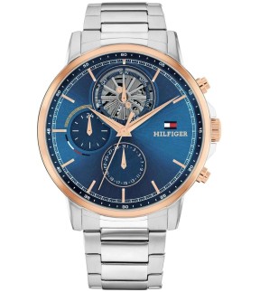 TOMMY HILFIGER Stewart Multifunction Silver Stainless Steel Bracelet 1710734