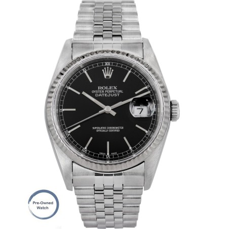 Preowned Watch ROLEX Oyster Perpetual Datejust Silver Stainless Steel Bracelet