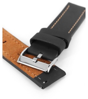Λουράκι DILOY Μαύρο Δερμάτινο XXL 22mm  384EL