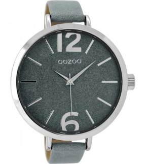 OOZOO Timepieces Grey Leather Strap C9191