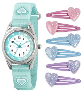 TIKKERS Light Blue Silicone Strap ATK1094-SET