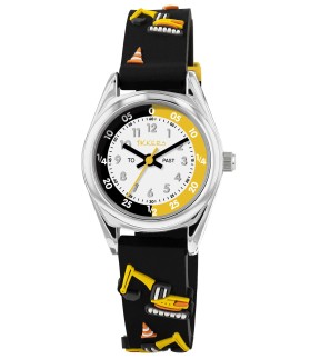 TIKKERS Black Silicone Strap TK0213