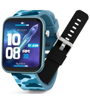 TIKKERS Smartwatch Blue Army Silicone Strap TKS13-0035-SET