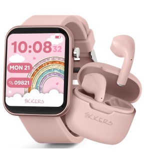 TIKKERS Smartwatch Pink Silicone Strap TKS13-0031-SET