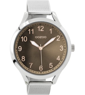 Ρολόι OOZOO Timepieces Με Ασημί Ατσάλινο Μπρασελέ C9116
