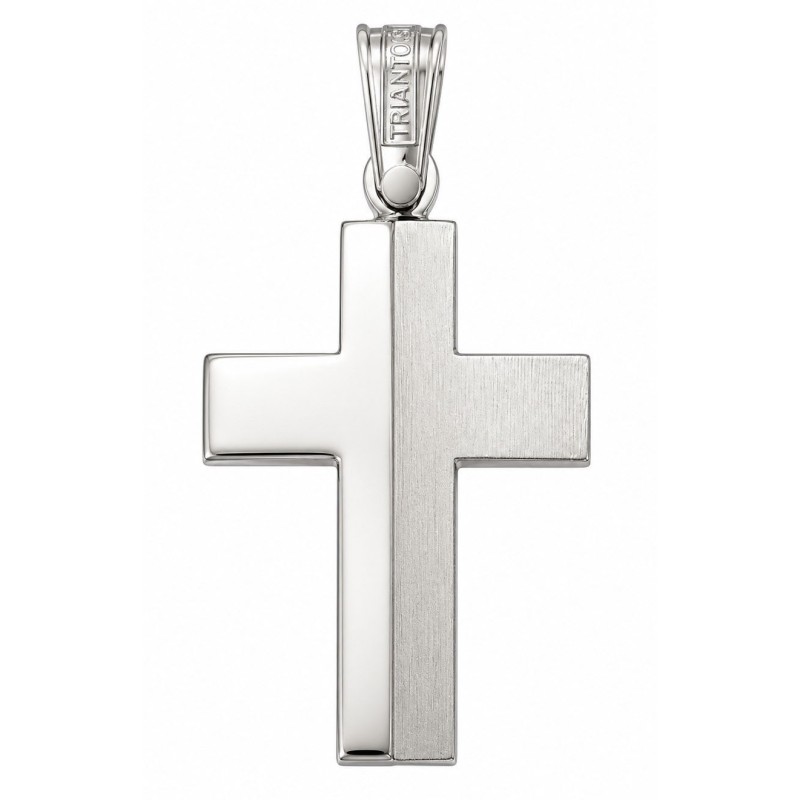 TRIANTOS Man Cross White Gold 14Ct