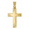 TRIANTOS Woman Cross Yellow Gold 14Ct With White Zircon Stones