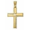 TRIANTOS Woman Cross Yellow Gold 14Ct With White Zircon Stones