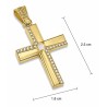 TRIANTOS Woman Cross Yellow Gold 14Ct With White Zircon Stones