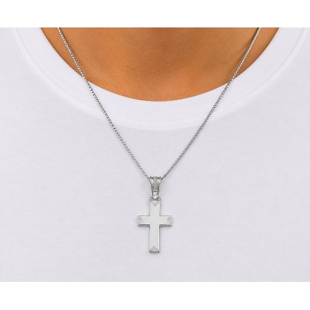 TRIANTOS Man Cross White Gold 14Ct