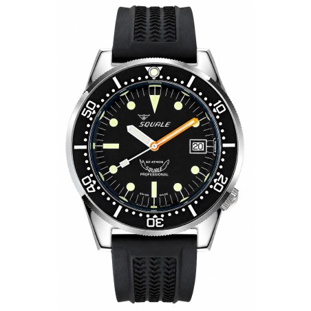Ρολόι SQUALE 1521 Classic Με Αυτόματο Μηχανισμό Και Μαύρο Καουτσούκ Λουράκι 1521CL.VO