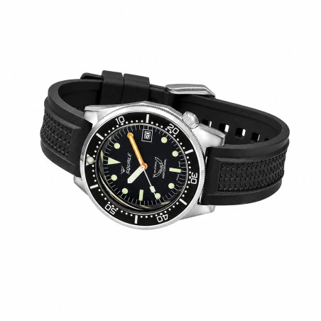 Ρολόι SQUALE 1521 Classic Με Αυτόματο Μηχανισμό Και Μαύρο Καουτσούκ Λουράκι 1521CL.VO