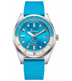 SQUALE Matic S Light Blue Rubber Strap MATICLBWLB.MRLB