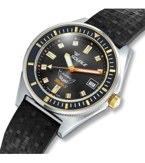 SQUALE Matic S Black Rubber Strap MATICGBKBK.MRBK