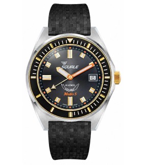 SQUALE Matic S Black Rubber Strap MATICGBKBK.MRBK