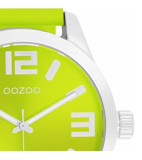 Ρολόι OOZOO Timepieces Με Λαχανί Δερμάτινο Λουράκι C11652