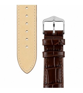 Λουράκι HIRSCH Louisianalook Καφέ Δερμάτινο 18mm 03427010-18