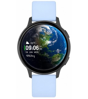 Ρολόι TEKDAY Smartwatch Με Σιέλ Λουράκι Σιλικόνης 656559
