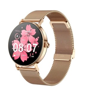 Ρολόι TEKDAY Smartwatch Με Ροζ Χρυσό Ατσάλινο Μπρασελέ 656565