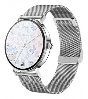 Ρολόι TEKDAY Smartwatch Με Ασημί Ατσάλινο Μπρασελέ 656569