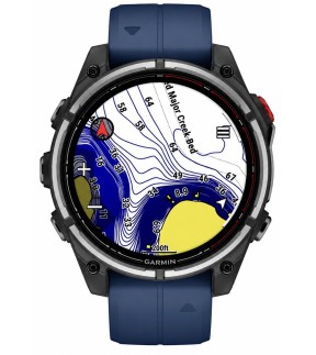 Ρολόι GARMIN Quatix® 8 Pro 47mm AMOLED Με Μπλε Λουράκι Σιλικόνης GA-010-03198-51