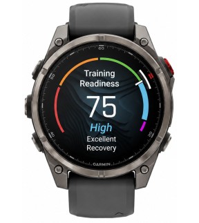 Ρολόι GARMIN fēnix® 8 Pro 47mm AMOLED Με Ανθρακί Λουράκι Σιλικόνης GA-010-03198-11