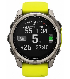 Ρολόι GARMIN fēnix® 8 51mm SOLAR Με Κίτρινο Λουράκι Σιλικόνης GA-010-02907-21