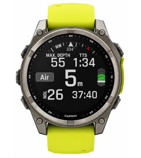 Ρολόι GARMIN fēnix® 8 47mm SOLAR Με Κίτρινο Λουράκι Σιλικόνης GA-010-02906-21