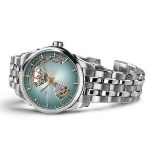 Ρολόι HAMILTON Jazzmaster Open Heart Με Αυτόματο Μηχανισμό Και Ασημί Ατσάλινο Μπρασελέ H32215143