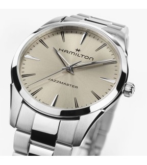 Ρολόι HAMILTON Jazzmaster Quartz 40mm Με Ασημί Ατσάλινο Μπρασελέ H32461121